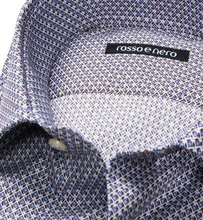 Top 10 😀 rosso e nero Hemd Mexico 0038/9710 Slim Fit, Popeline, Hellbrau-royal gemustert, Blau-braun ❤️ 2 Top 10 😀 rosso e nero Hemd Mexico 0038/9710 Slim Fit, Popeline, Hellbrau-royal gemustert, Blau-braun ❤️ – Bild 2