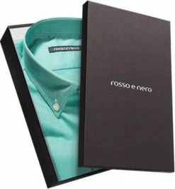 Brandneu 🎉 rosso e nero Hemd 4511/37 Slim Fit, Baumwolle, Smaragdgrün meliert, Dunkelgrün 🔔 -Hemden Verkaufsgeschäft 244461 norm3