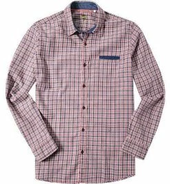 Brandneu 😉 Lucky de Luca Hemd Tino 21344/1 Twill, Rot-blau kariert, Red 😉