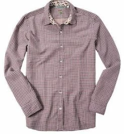 Besorgen 👏 Lucky de Luca Hemd Nyro 21104/2 Slim Fit, Baumwolle, Braun kariert, Brown 🤩