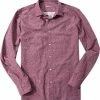 Coupon 🛒 Signum Slim Fit Kent 163533810/742 Hemd, Popeline, Bordeaux gemustert, Amaranth 🧨