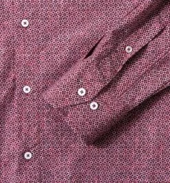 Coupon 🛒 Signum Slim Fit Kent 163533810/742 Hemd, Popeline, Bordeaux gemustert, Amaranth 🧨 -Hemden Verkaufsgeschäft 248497 norm3