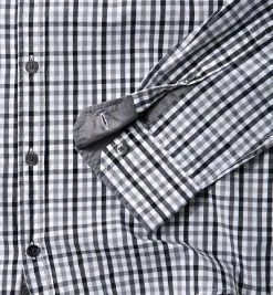 Rabatt 🥰 Strellson Hemd Russel-W 30001486/025 Modern Fit, Popeline, Grau-weiß kariert, Schwarz-grau ✨ -Hemden Verkaufsgeschäft 248641 norm3