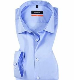 Blitzangebot 🎁 Seidensticker Hemd 675198/12 Slim Fit, Chambray, Hellblau meliert, Blau 👍