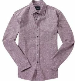 Brandneu 🔔 JOOP! Hemd JJSH-05Hanson K-W 30003507/601 Popeline, Bordeaux-weiß gemustert, Weinrot 😍