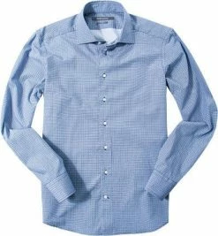 Besorgen ⌛ RENÉ LEZARD Hemd 66/07/X601S/3560/575 Shaped Fit, Popeline, Dunkelblau-hellblau gemustert, Navy blue 🛒