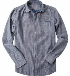 Angebote 😀 GAS Hemd 151145/062222/0194 Baumwolle, Blau-dunkelrot gemustert, Navy blue ❤️