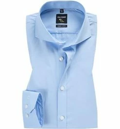 Billig 🔔 OLYMP Hemd No. Six Super Slim 2500/64/10 Super Slim Fit, Popeline, Hellbau, Hellblau ❤️