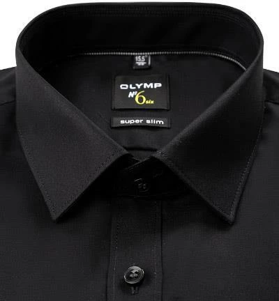 Rabatt ✨ OLYMP Hemd No. Six Super Slim EL 0466/69/68 Super Slim Fit, Popeline, Extra langer Arm, Schwarz 🎁 2 Rabatt ✨ OLYMP Hemd No. Six Super Slim EL 0466/69/68 Super Slim Fit, Popeline, Extra langer Arm, Schwarz 🎁 – Bild 2