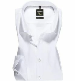Schlussverkauf 👏 OLYMP Hemd No. Six Super Slim EL 0466/69/00 Super Slim Fit, Popeline, Extra langer Arm, Weiß 🔥