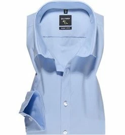 Großhandel 😉 OLYMP Hemd No. Six Super Slim 0466/64/10 Super Slim Fit, Popeline, Hellblau 👏