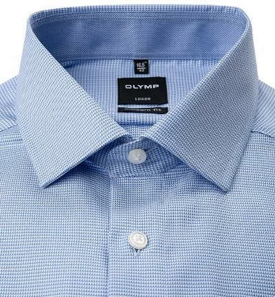 Aktion 😍 OLYMP Hemd Luxor Modern Fit 0424/64/11 Baumwolle, Bleu gemustert, Bleu ⭐ 2 Aktion 😍 OLYMP Hemd Luxor Modern Fit 0424/64/11 Baumwolle, Bleu gemustert, Bleu ⭐ – Bild 2