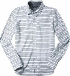 Rabatt ⌛ Marc O'Polo Hemd 720/1017/42064/Z10 Shaped Fit, Baumwolle, Blau-weiß-gestreift, Combo 😀