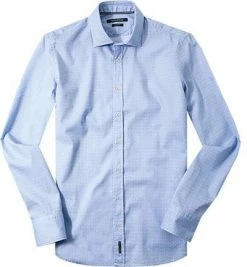 Neu 🤩 Marc O'Polo Hemd 720/0967/42312/B81 Shaped Fit, Baumwolle, Hellblau gemustert, Blue 🌟
