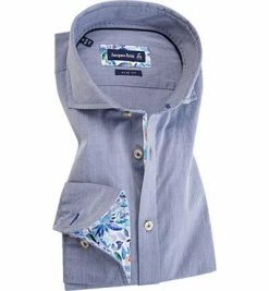 Top 10 ⌛ Jacques Britt Hemd Luigi LPPS W 865350/14 Slim Fit, Batist, Rauchblau, Dunkelblau ✔️