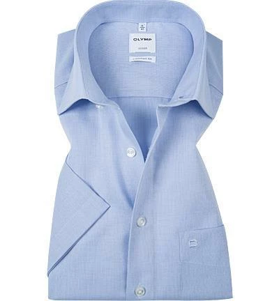 Blitzangebot 😀 OLYMP Hemd Luxor Comfort Fit 1108/12/11 Kurzarmhemd, Popeline, Blau-weiß kariert, Blau 👍 1 Blitzangebot 😀 OLYMP Hemd Luxor Comfort Fit 1108/12/11 Kurzarmhemd, Popeline, Blau-weiß kariert, Blau 👍