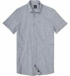 Besorgen 😀 Strellson Hemd Rider-1-2-W 30004283/027 Kurzarmhemd, Modern Fit, Baumwolle-Leinen, Grau meliert, Grau ✔️