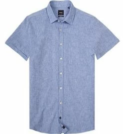 Aktion 😉 Strellson Hemd Rider-1-2-W 30004283/456 Kurzarmhemd, Modern Fit, Baumwolle-Leinen, Blau meliert, Blau 🛒