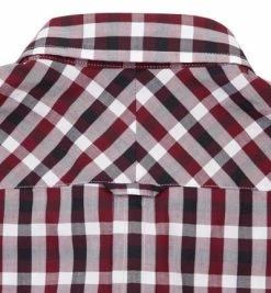 Besorgen 🛒 Fred Perry Hemd B.D. M1583/D60 Kurzarmhemd, Baumwolle, Rot-schwarz kariert, Rosewood 👍 -Hemden Verkaufsgeschäft 265328 norm4