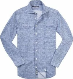 Bester Verkauf 😉 RENÉ LEZARD Hemd 72/07/X623W/4434/575 Shaped Fit, Popeline, Marine gemustert, Navy blue 🥰