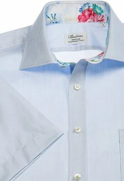 Neu ✨ Stenströms Fitted Body 684774/1124/102 Kurzarmhemd, Popeline, Blau-weiß gestreift, Blau 🎁