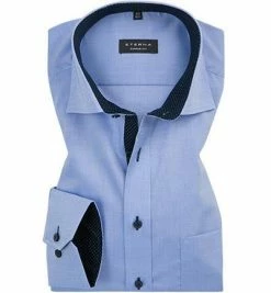 Billig 😀 ETERNA comfort fit 8100/E137/68/12 Hemd, Oxford, Extra langer Arm, Bleu, 👖 Jeansblau 👍