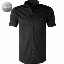 Billig 😀 DESOTO Hemd B.D. 21031-3/081 Kurzarmhemd, Slim Fit, Jersey, Schwarz 🔥