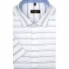 Schlussverkauf 🎁 ETERNA slim fit 8632/G140/15 Kurzarmhemd, Baumwolle, Weiß-blau gestreift, Weiß-blau 👍