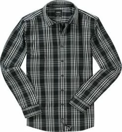 Neu 🔔 Strellson Hemd Sidney-W 30005784/001 Slim Fit, Baumwolle, Schwarz-grau kariert, Grau-schwarz ❤️