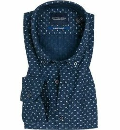 Brandneu 🧨 Scotch & Soda Hemd 137699/18 Slim Fit, Baumwolle, Navy gemustert, Dunkelblau ⌛