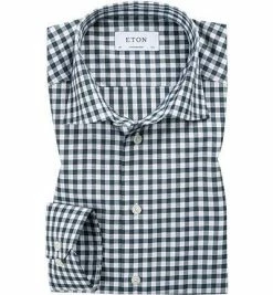 Bester Verkauf 🥰 ETON Contemporary Fit Kent 13/79311/69 Hemd, Twill, Petrol-weiß kariert, Petrol ✨