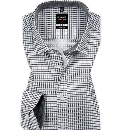 Großhandel 🤩 OLYMP Hemd Level Five Body Fit EL 2038/89/68 Popeline, Extra langer Arm, Schwarz-weiß gemustert, Schwarz 🌟 -Hemden Verkaufsgeschäft 275256 norm
