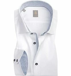 Bestes Angebot 🥰 Jacques Britt Slim Fit EL Como Kent 950578/01 Hemd, Twill, Extra langer Arm, Weiß ⭐