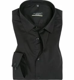 Auslauf 🤩 ETERNA super slim 8424/Z181/39 Hemd, Popeline, Schwarz 🧨