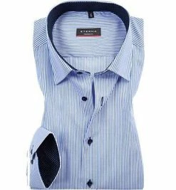 Aktion ⭐ ETERNA modern fit 8992/X14P/65/16 Hemd, Baumwolle, Blau gestreift, Blau 😍