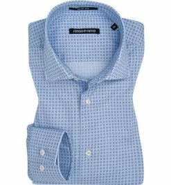Bestpreis ⌛ rosso e nero Hemd Slim Line 6013/0 Slim Fit, Popeline, Bleu gemustert, Hellblau ⌛