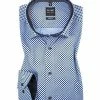 Bester Verkauf 🛒 OLYMP Hemd Level Five Body Fit EL 2009/89/18 Popeline, Extra langer Arm, Blau gepunktet, Marine 🤩