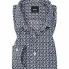 Bestes Angebot 👏 Strellson Hemd Caspar-W 30009231/412 Popeline, Navy gemustert, Dunkelblau-weiß 🤩