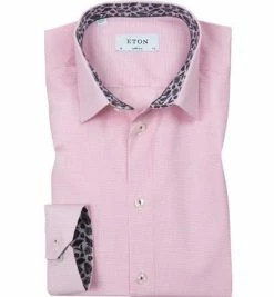 Brandneu ✨ ETON Hemd 2716/88836/51 Super Slim Fit, Popeline, Rosa kariert, Rosa 🌟