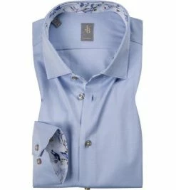 Coupon 🎉 Jacques Britt Hemd Como Mix 334002/11 Custom fit, Twill, Bleu, Hellblau 🔥