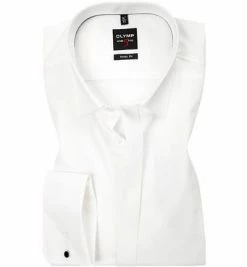 Aktion ✨ OLYMP Hemd Level Five Body Fit EL 1276/70/20 Popeline, Extra langer Arm, Wollweiß, Hellbeige ✔️