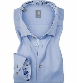 Schlussverkauf ⭐ Jacques Britt Hemd Como Mix 364002/11 Slim Fit, Twill, Hellblau meliert , Hellblau 😉