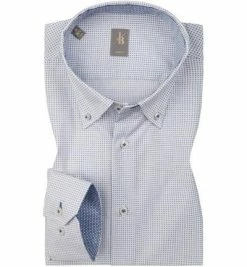 Aktion 🛒 Jacques Britt Hemd Treviso Mix 364320/13 Slim Fit, Popeline, Blau-weiß gemustert, Blau 🤩