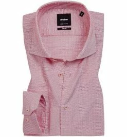 Bestes Angebot ✔️ Strellson Hemd Sereno SI 30009160/625 Slim Fit, Baumwolle, Weiß-rot gemustert, Rot 👍