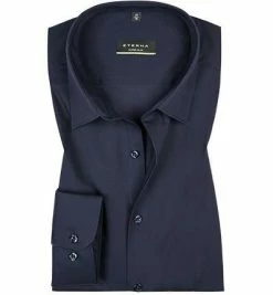 Schlussverkauf 🤩 ETERNA super slim 8424/Z181/19 Hemd, Popeline, Marine, Dunkelblau ❤️