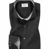 Aktion 😍 Stenströms Hemd 784111/1465/600 Slimline, Twill, Schwarz ⭐