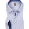 Großhandel 🔥 Jacques Britt Hemd Como Mix 334040/15 Custom Fit, Baumwolle, Weiß-blau gestreift, Blau ❤️