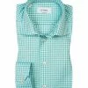 Brandneu 🎁 ETON Hemd 67/79311/63 Contemporary Fit, Twill, Türkis-weiß kariert, Grün ⭐