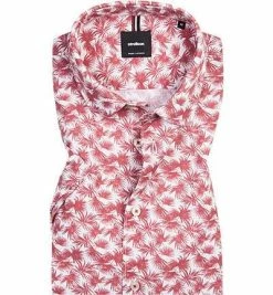 Besorgen 🤩 Strellson Hemd Caspar1 30010969/625 Kurzarmhemd, Baumwolle-Leinen, Rot-weiß gemustert, Rot 🎉