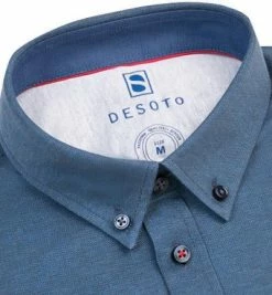 Bester Verkauf 🔔 DESOTO Hemd B.D. 50003-3/052 Slim Fit, Jersey, Rauchblau , Dunkelblau 🎉 -Hemden Verkaufsgeschäft 295695 norm2